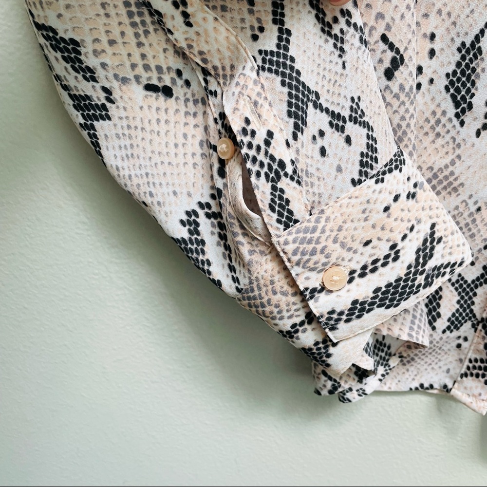 Express Portofino Shirt Button Up Python Snake Pr… - image 6